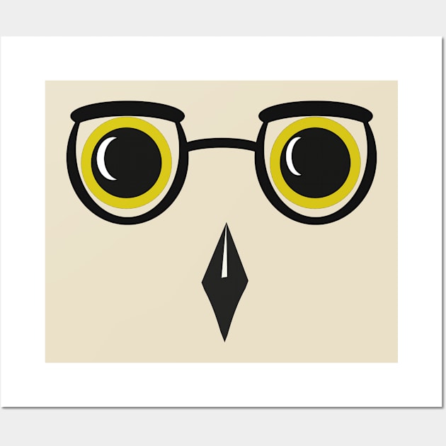 Owl Face Wall Art by allnightsounds